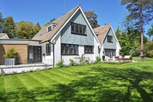 beautiful home, garden, new england style