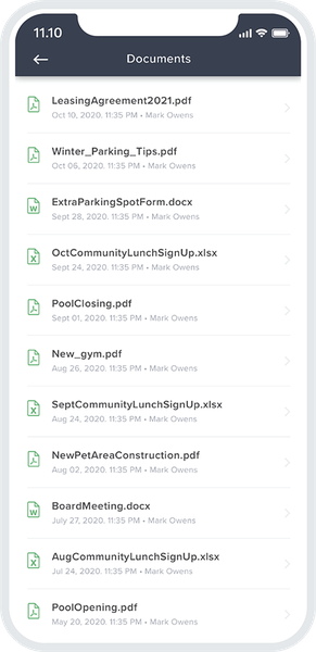 Store important documents with property management owner app