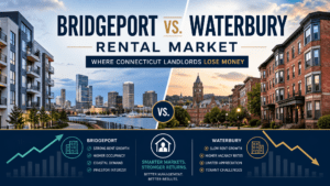 Bridgeport versus Waterbury Connecticut rental market comparison for landlords