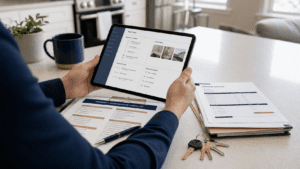 Connecticut landlord maintenance log showing work order notes, vendor photos, access attempts, and closeout documentation.