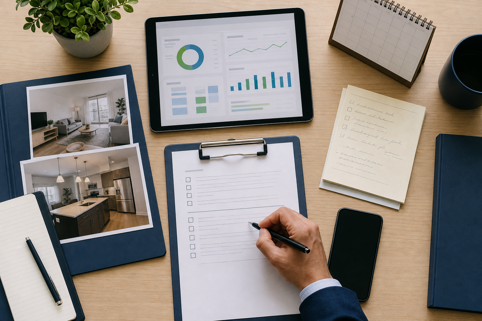 Property manager reviewing vacancies and next actions on an owner reporting dashboard